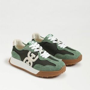 Sam Edelman Langley Fern Green Sneakers with White Accents NIB